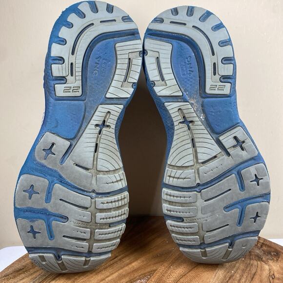 Brooks Adrenaline GTS 22 Mens Gray Blue Size 9.5 Running Shoes 1103661D004 - Picture 8 of 12